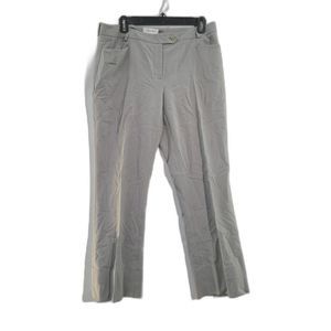 Calvin Klein Gray Mid Rise Modern Fit Straight Leg Pants Women 6